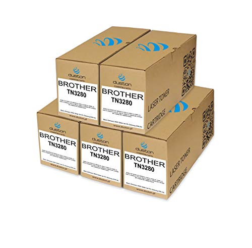 duston 5X TN3280/TN650, TN-3280 Schwarz Toner kompatibel zu Brother DCP-8070D DCP-8085DN HL-5340 HL-5340D HL-5340DL HL-5350 HL-5350DN HL-5370 HL-5380 HL-5380D HL-5380DN MFC-8370DN MFC-8380DN von duston