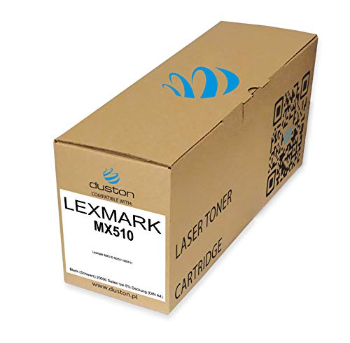 duston 60F2X0E, 602XE Schwarz Toner kompatibel zu Lexmark MX510 MX511 MX611 von duston