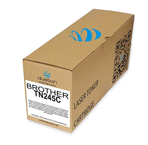 duston TN245C, TN-245C Blau Toner kompatibel zu Brother DCP9020 HL3140CW HL3150 HL3170 HL3170CDW MFC9140CDN CFC9330CDW MFC-9340CDW von duston