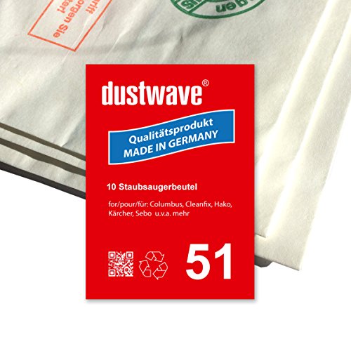 Megapack - 30 Staubsaugerbeutel passend für Kärcher TBS 42e / TBS42e Staubsauger - dustwave® Markenstaubbeutel - Made in Germany von dustwave