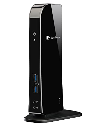 Dynabook Docking Station - USB-Hub mit Unterstützung für Zwei HD-Computermonitore - HDMI und DVI, Gigabit LAN - 6 USB-Anschlüsse - minimalistisches vertikales Design - Sleep-and-Charge-Technologie Dynabook Docking Station - USB-Hub mit Unterstützung für Zwei HD-Computermonitore - HDMI und DVI, Gigabit LAN - 6 USB-Anschlüsse - minimalistisches vertikales Design - Sleep-and-Charge-Technologie von dynabook