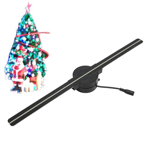 LED Hologramm Weihnachtsbaum, Hologramm-Lüfter, Hologramm Projektor, Feiertagsprojektor mit Einer Auflösung von 2000 x 224, 16,5-Zoll-Vollfarb-LED-Lüfterhologramm mit 244 LED-Lichtern von dzqad