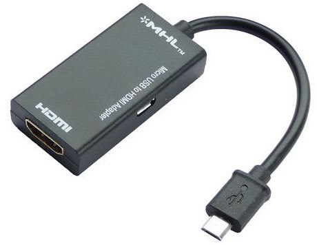 MH 1 MHL-Adapter Micro-USB-Stecker/Kupplung > HDMI-Kupplung von e + p