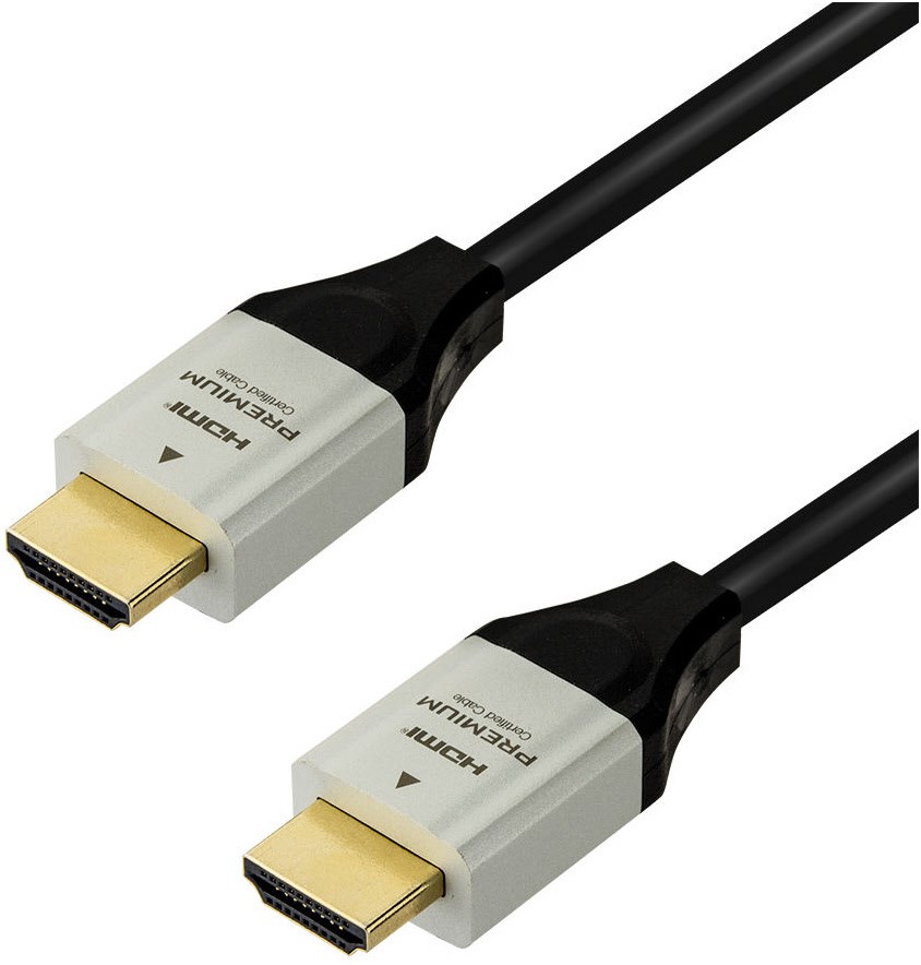PHD 1 Premium HS-HDMI-Kabel (2m) silber/schwarz von e + p