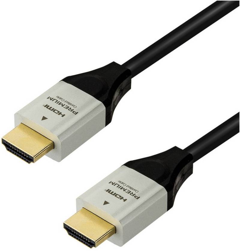 PHD 1 Premium HS-HDMI-Kabel (2m) silber/schwarz von e + p