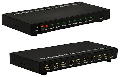 UHD 18 HDMI-Verteiler 1x8 schwarz von e + p