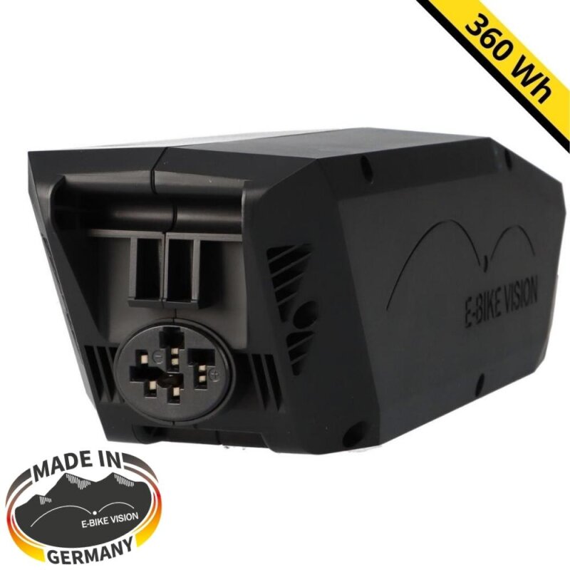 Nachbauakku 36V 10Ah 360Wh e-Bike Power Pack Lite für Bosch Active & Performance Rahmen Unterrohr von e-Bike Vision