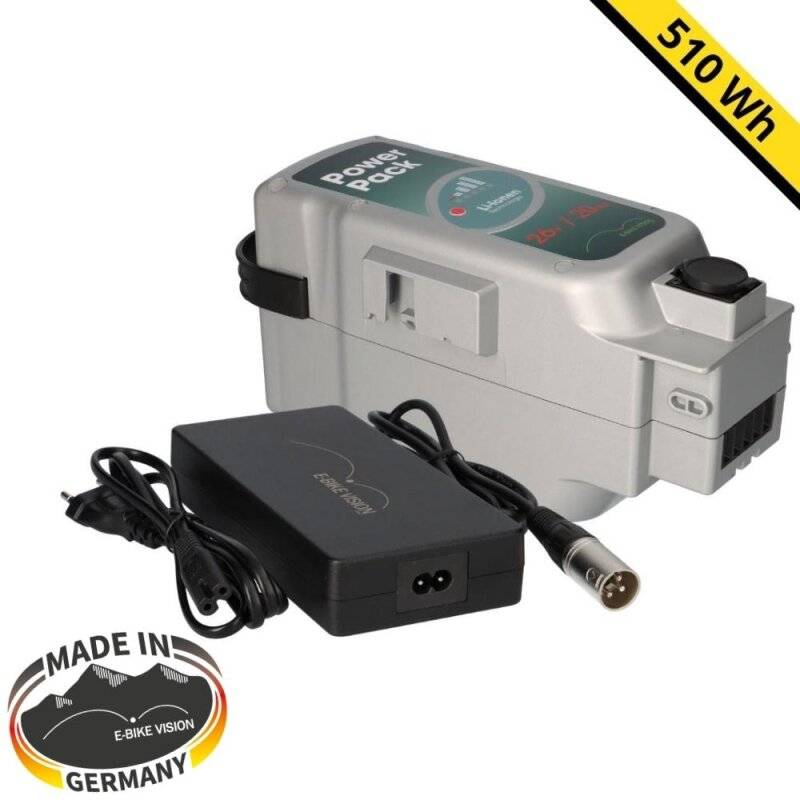 SET E-BIKE VISION Power Pack 26V 20Ah Ersatzakku + Ladegerät 26V 5A für Panasonic Antrieb von e-Bike Vision