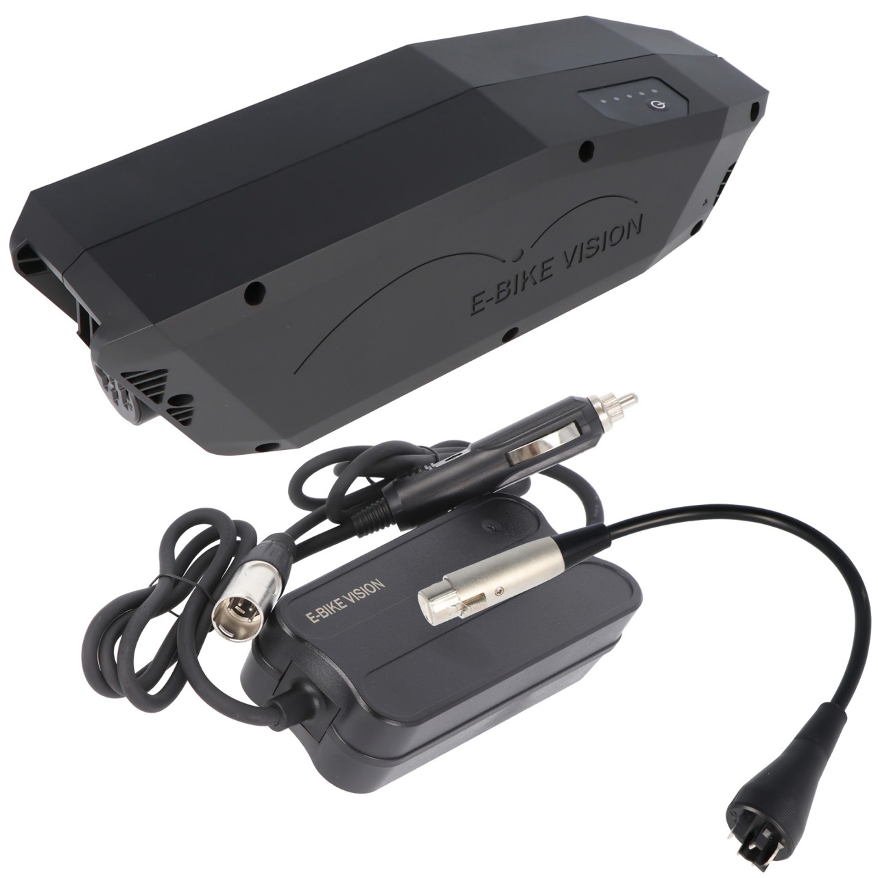Unterrohr Power Pack E-Bike Akku lite inkl. Kfz-Ladegerät und Ladeadapter exakt passend für das Bosch Active und Performance Antriebssystem 10 Ah 360 Wh Unterrohr Power Pack E-Bike Akku lite inkl. Kfz-Ladegerät und Ladeadapter exakt passend für das Bosch Active und Performance Antriebssystem 10 Ah 360 Wh von e-bike-vision