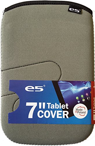 e5® 7 Zoll universal Tablet Tasche aus Neopren Farbe GRAU für alle Geräte bis 7" von e5