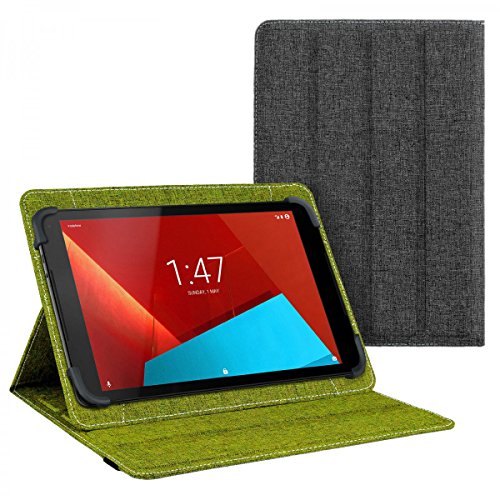 eFabrik Cover für Vodafone Tab Prime 7 Tasche 10.1 Zoll Schutz Hülle Book Case Schutzhülle Schutztasche grün grau von eFabrik