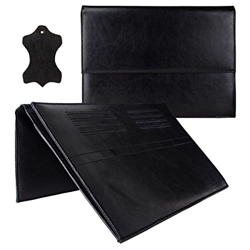eFabrik Leder Tasche für Samsung Galaxy Tab S2 / Galaxy Tab S2 VE 24,6 cm (9,7 Zoll) Schutz Hülle Case Cover Sleeve Zubehör schwarz von eFabrik