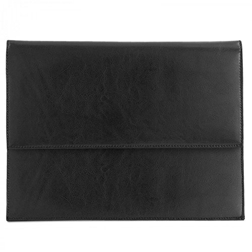 eFabrik Ledertasche für Apple iPad Air 2 Schutz hülle (9,7 Zoll) Schutztasche Sleeve Cover Case Zubehör ECHT-Leder, Farbe:Schwarz von eFabrik