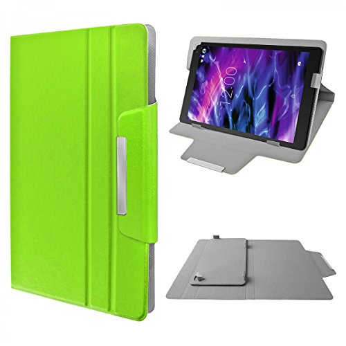 eFabrik Schutztasche für Medion LifeTab P10506 / P10505 / P10400 / P10401 10.1 Zoll Case Schutz Cover Schutzhülle Tasche Leder-Optik grün von eFabrik