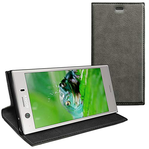 eFabrik Tasche für Sony Xperia XZ1 Compact Schutztasche Hülle Book Cover Etui Schutzhülle Schutz Slim Case, Farbe:Grau eFabrik Tasche für Sony Xperia XZ1 Compact Schutztasche Hülle Book Cover Etui Schutzhülle Schutz Slim Case, Farbe:Grau von eFabrik