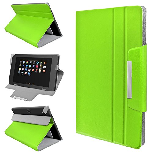 eFabrik Universal Tablet Hülle Tasche für 10-10.1 Zoll Tablet-PC Case Cover Etui Sleeve Folio Schutztasche Schutzhülle Leder-Optik grün von eFabrik