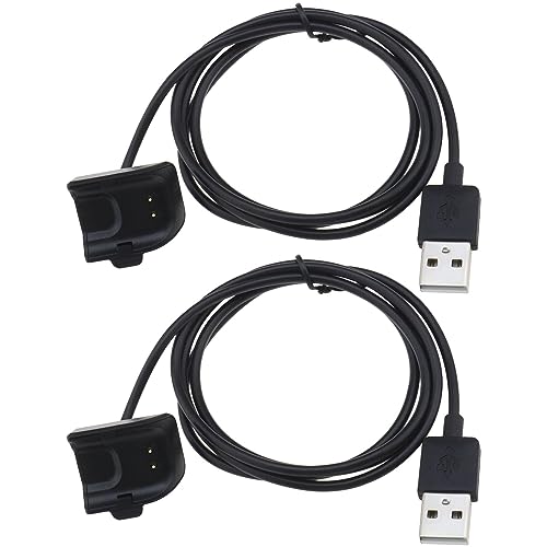 2 Stück USB-Ladekabel, Ersatz für Samsung Galaxy Fit 2/SM-R220 Dockingstation für Smartwatch-Zubehör, Länge 1 m, Schwarz von eMagTech