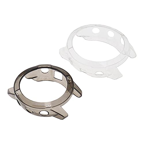 eMagTech 2 x Schutzhülle aus TPU, beschichtet, schwarz, transparent, für Smartwatch, stoßfest, kompatibel mit Garmin Fenix 6/Fenix 6 Pro eMagTech 2 x Schutzhülle aus TPU, beschichtet, schwarz, transparent, für Smartwatch, stoßfest, kompatibel mit Garmin Fenix 6/Fenix 6 Pro von eMagTech