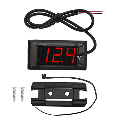 DC 12 V LED Digitalanzeige Modifiziert Voltmeter Motorrad Voltmeter Mini Wasserdicht Voltmeter Zubehör Ersatz für Auto Motorrad Fahrrad Rot von eMagTech