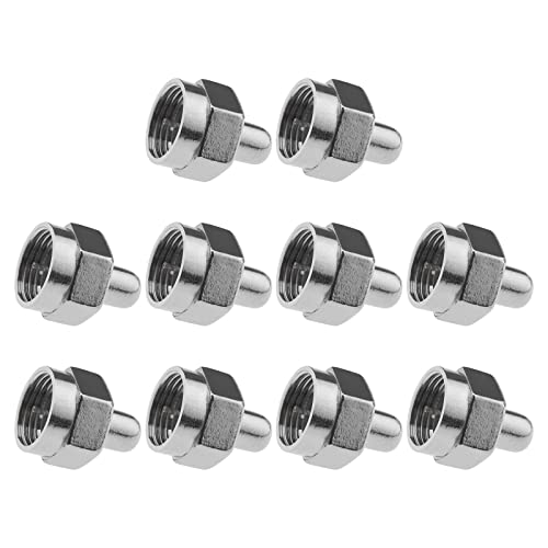 eMagTech 10 Stück Koaxial-Endkappen, Typ F, 75 Ohm, Widerstand, Enden, Staubschutz, Anschluss für Booster-Verteiler, Verstärker, Koaxialkabel von eMagTech