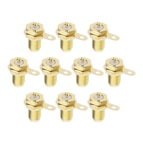 eMagTech 10 Stück SMA-Buchse SMA-Einbaustecker SMA-Buchse Steckverbinder-Adapter SMA-Koaxial-Installationsstecker Weiblich Antennenadapter von eMagTech