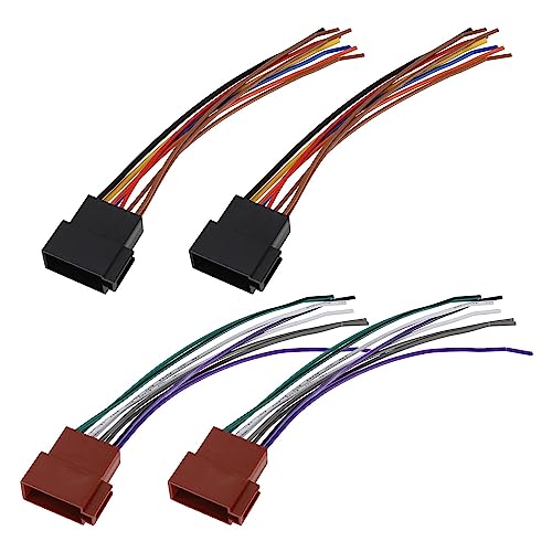 eMagTech 2 Sätze 16 Pin auf ISO Adapter Kabel Buchse Autoradio Stecker Kabelbaum Kabel Ersatz Stecker Kabelbaum Webstuhl Kabel von eMagTech