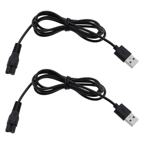 eMagTech 2 Stück 5-V-USB-Ladekabel für Rasierer Und Trimmer Ersatzteil Kompatibel mit Dem Netzkabel des Brio Beardscape-Haarschneiders Und Anderen Rasierwerkzeugen eMagTech 2 Stück 5-V-USB-Ladekabel für Rasierer Und Trimmer Ersatzteil Kompatibel mit Dem Netzkabel des Brio Beardscape-Haarschneiders Und Anderen Rasierwerkzeugen von eMagTech