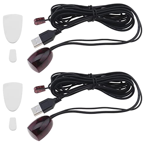 eMagTech 2 Stück IR Infrarot Fernbedienung Extender Repeater Kabel IR Signal Empfänger & IR Emitter Blaster Verlängerungskabel 20-60KHZ für Set-Top Box eMagTech 2 Stück IR Infrarot Fernbedienung Extender Repeater Kabel IR Signal Empfänger & IR Emitter Blaster Verlängerungskabel 20-60KHZ für Set-Top Box von eMagTech