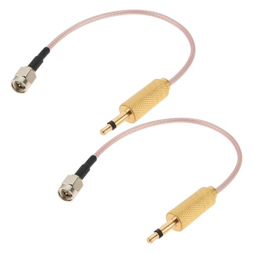 eMagTech 2 Stück SMA-Stecker auf 3,5-mm-TS-Stecker, RF-Stecker, 50 Ohm, RG316-Koaxialkabel für HF-Geräte, Antennen, Signalanalysatoren eMagTech 2 Stück SMA-Stecker auf 3,5-mm-TS-Stecker, RF-Stecker, 50 Ohm, RG316-Koaxialkabel für HF-Geräte, Antennen, Signalanalysatoren von eMagTech