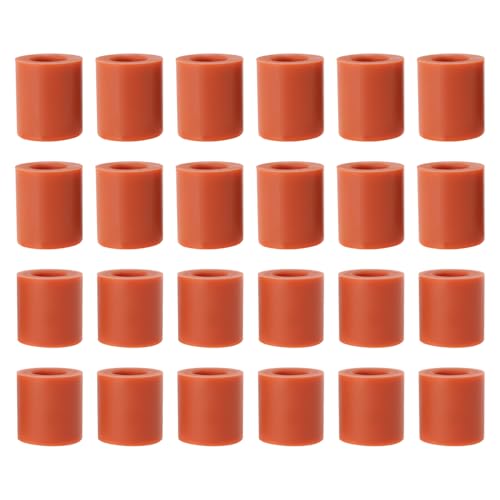 eMagTech 24 Stück 3D-Drucker-Brennbett-Silikon-Nivelliersäulenteilhöhe 18 Mm/16 Mm Außendurchmesser 16 Mm Innendurchmesser 4 Mm Stabiles Brennbettwerkzeug Hitzebeständiger Silikonpuffer Orange von eMagTech