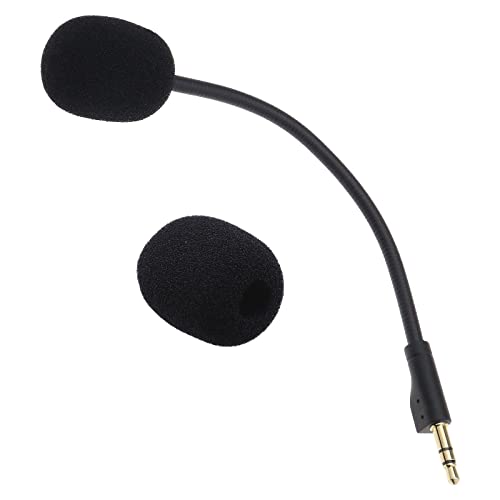eMagTech 3,5 mm Ersatz-Mikrofon, 16,5 cm, reduziert Geräusche, abnehmbar, kompatibel mit Logitech G Pro/G Pro X 7.1 Headset, Schwarz mit Schaumstoffabdeckung von eMagTech