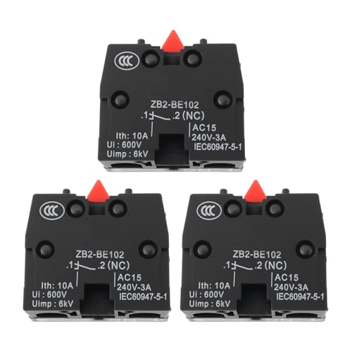 eMagTech 3x Selbstr¨¹ckstellender Druckknopfschalter ZB2-BE102 Kompatibel mit Schneider ?ffnerschalter eMagTech 3x Selbstr¨¹ckstellender Druckknopfschalter ZB2-BE102 Kompatibel mit Schneider ?ffnerschalter von eMagTech