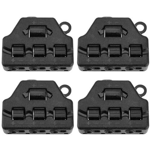eMagTech 4 Stück TL-103CV 3-Port-Schnellverteiler Out-Line-Splitter 42 VDC 1,5 A 0,34–0,75 Mm² für Eisenbahnmodellszenen Und Verschiedene LED-Leuchten Schwarz von eMagTech