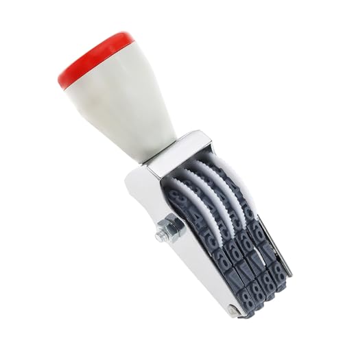 eMagTech 4-stelliger Verstellbarer Zahlenstempel Rollensymbol Büro Datumsstempel Digitaler Gummistempel Kreativer Rollrad Stempel Grau Schwarz eMagTech 4-stelliger Verstellbarer Zahlenstempel Rollensymbol Büro Datumsstempel Digitaler Gummistempel Kreativer Rollrad Stempel Grau Schwarz von eMagTech