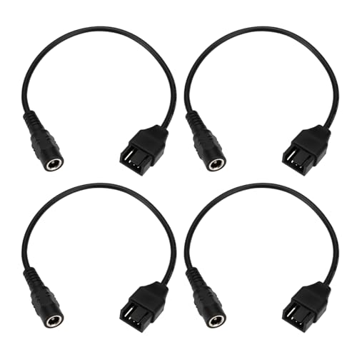 eMagTech 4-teiliges Lüfter-Verlängerungskabel DC5521-Buchse auf 4-poligen Stecker 22 AWG PWM-Gehäuselüfterkabel 12-V-Netzteiladapter für CPU-Lüfter PC-Kühllüfter 24 cm eMagTech 4-teiliges Lüfter-Verlängerungskabel DC5521-Buchse auf 4-poligen Stecker 22 AWG PWM-Gehäuselüfterkabel 12-V-Netzteiladapter für CPU-Lüfter PC-Kühllüfter 24 cm von eMagTech