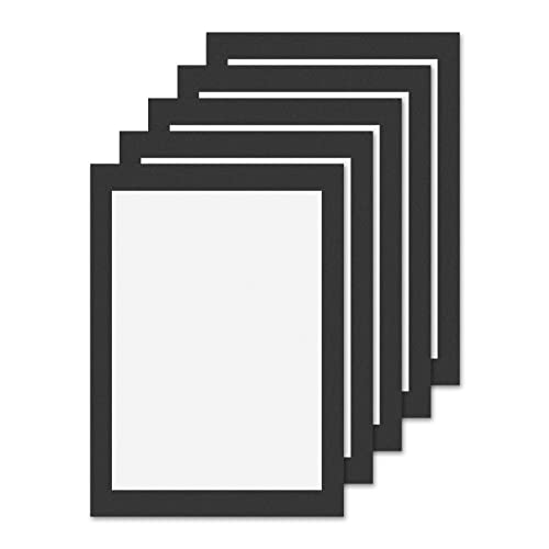 eMagTech 5 STÜCKE A5 Magnetische Anzeigerahmen PVC Selbstklebend Dokument Bild Poster Schilder Halter für Büro Wand Tür Kühlschrank Restaurant Supermarkt von eMagTech