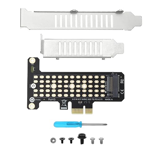 eMagTech M.2 NVMe PCIe X1 Adapterkonverter mit Niedriger Und Voller Halterung Unterstützt 2280/2260/2242/2230 SSD für PCIe 4.0/3.0/2.0/1.0 Motherboards von eMagTech