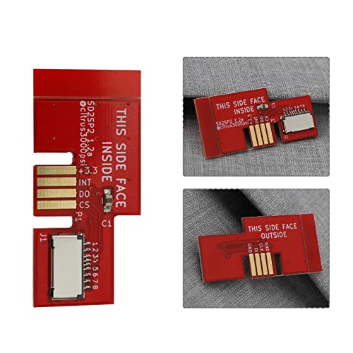 eMagTech Micro-SD-Kartenadapter, TF-Kartenleser, SD2SP2, SDLoad, SDL-Adapter, kompatibel mit Nintendo Gamecube, professionelle Reparaturteile (rot), 2 Stück von eMagTech