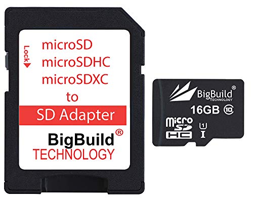 BigBuild Technology 16GB Ultra-schnell-Klasse 10 80MB/Sek. MicroSD Speicherkarte für Gemini Joytab 8113, SD Adapter im Lieferumfang enthalten von eMemoryCards
