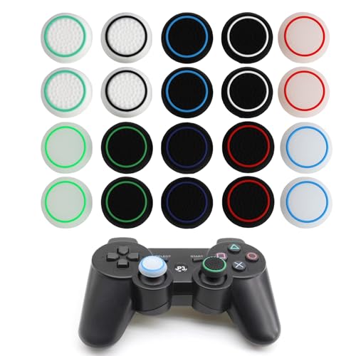 20er Set Thumbstick Kappen aus Silikon für verbesserten Grip, Kompatibel mit PS5, PS4, PS3, Xbox Series X/S, Xbox 360, Xbox Elite und Switch Pro Controller – Vielfarbige Schutzkappen für Gamepads 20er Set Thumbstick Kappen aus Silikon für verbesserten Grip, Kompatibel mit PS5, PS4, PS3, Xbox Series X/S, Xbox 360, Xbox Elite und Switch Pro Controller – Vielfarbige Schutzkappen für Gamepads von eModwey