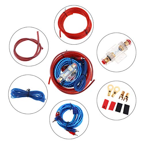 ePathChina Verstärker-Installationsset, Auto-Audio-Verkabelung, Verstärker, Subwoofer-Installationsset, Lautsprecherkabel, Auto-Netzkabel mit Sicherungshalter von ePathChina