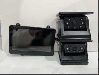 eRapta Magnetische Solar Wireless RV Backup-Kamera, 1080P 7“ Touchscreen IPS-Monitor & 2 Auto On Off Rückfahrkameras, 1 Min DIY-Installation, Back up Kamera für Trailer Truck von eRapta