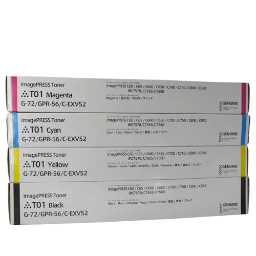 eRgDFS Kompatibel mit C-60 C65 C600 C-650 C700 C750 C800 C850 IRC7570 IRC7565 IRC7580 1SET T01 G72 C-EXV52 G-72 GPR-56 Toner-Pattridge eRgDFS Kompatibel mit C-60 C65 C600 C-650 C700 C750 C800 C850 IRC7570 IRC7565 IRC7580 1SET T01 G72 C-EXV52 G-72 GPR-56 Toner-Pattridge von eRgDFS