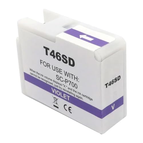 eRgDFS Kompatibel mit Tintenwagen P700 Tintenstrahldrucker T46S T46S1 T46S2 T46S3 T46S4 T46S5 T46S8 T46SD(T46SD Violet) von eRgDFS