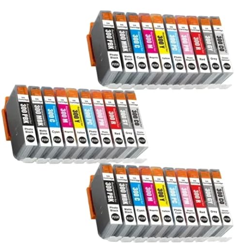 eRgDFS Kompatibel mit großer Format Ink Patrone Pro300 PFI 300 Bild Pro 300 Tintenstrahldrucker(3 Set 30PCS) von eRgDFS