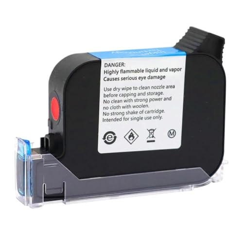 eRgDFS Kompatibel mit schnellen trockenen Tintenpatronen in schwarzem rot Blau Grün 2588 42 ml Universal Tij Handheld Tintenstrahldrucker(1 Red Cartridge) von eRgDFS