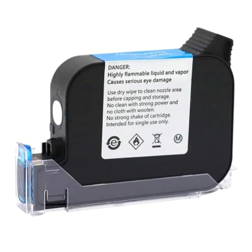 eRgDFS Kompatibel mit schnellen trockenen Tintenpatronen in schwarzem rot Blau Grün 2588 42 ml Universal Tij Handheld Tintenstrahldrucker(1 White Cartridge) von eRgDFS
