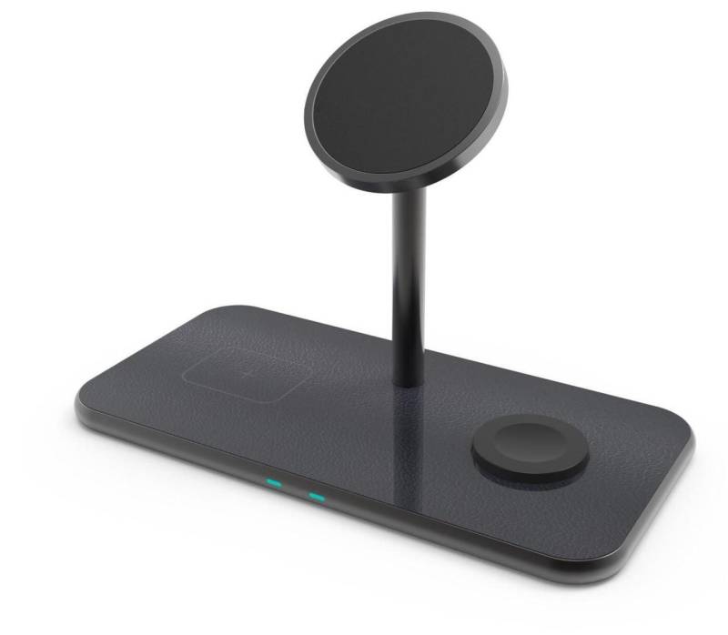 eSTUFF 3in1 Magnetic Wireless Desktop Charger - Schwarz von eSTUFF