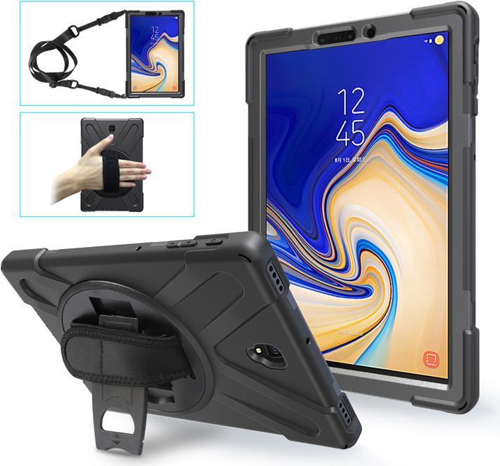 eSTUFF Defender Case - Hintere Abdeckung für Tablet - widerstandsfähig - Silikon, Polycarbonat - Schwarz - 10.5 - für Samsung Galaxy Tab A (2018) (10.5 ) (ES681846-BULK) von eSTUFF