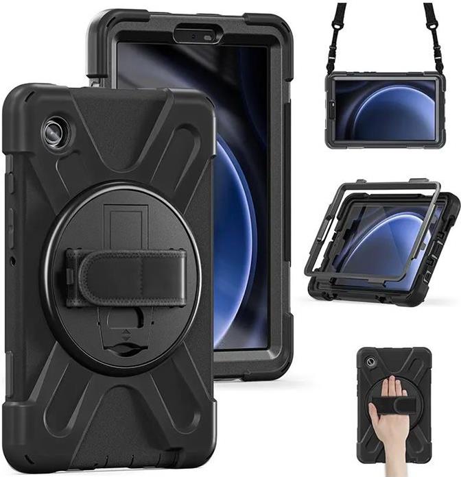 eSTUFF AUSTIN - Hintere Abdeckung für Tablet - Polycarbonat, Silikon - Schwarz - für Samsung Galaxy Tab A9+ (ES681861-BULK) von eSTUFF